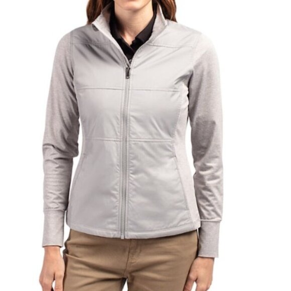 Cutter & Buck Jackets & Blazers - Cutter & Buck Women's Jacket L Windbreaker Stealth Hybrid Quilted Zip $130